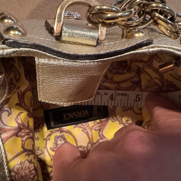 Versace "Authentic" Gold Bucket Evening Bag - Picture 12 of 15